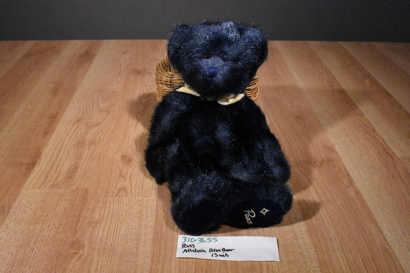 Russ Alleluia Peace Dark Blue Teddy Bear Beanbag Plush