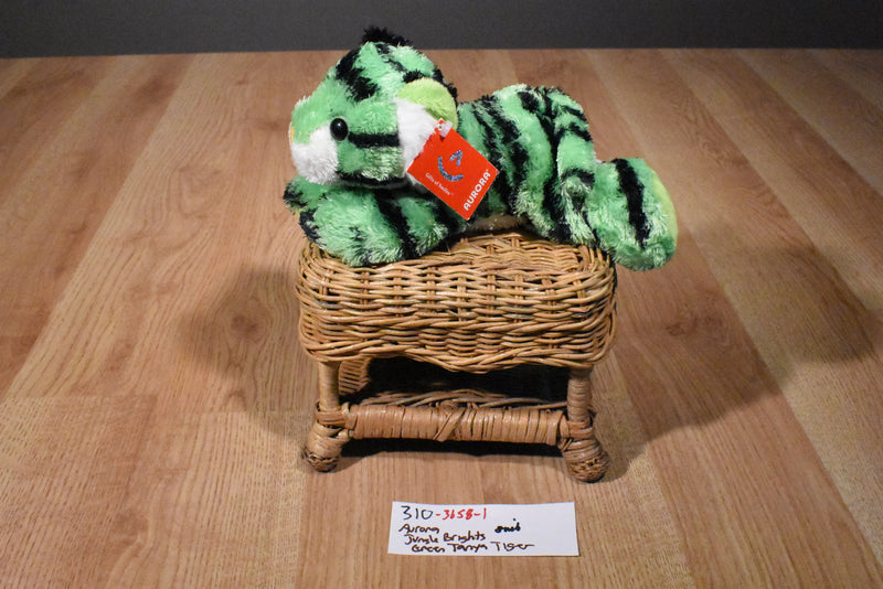 Aurora Tanya Green Tiger Beanbag Plush