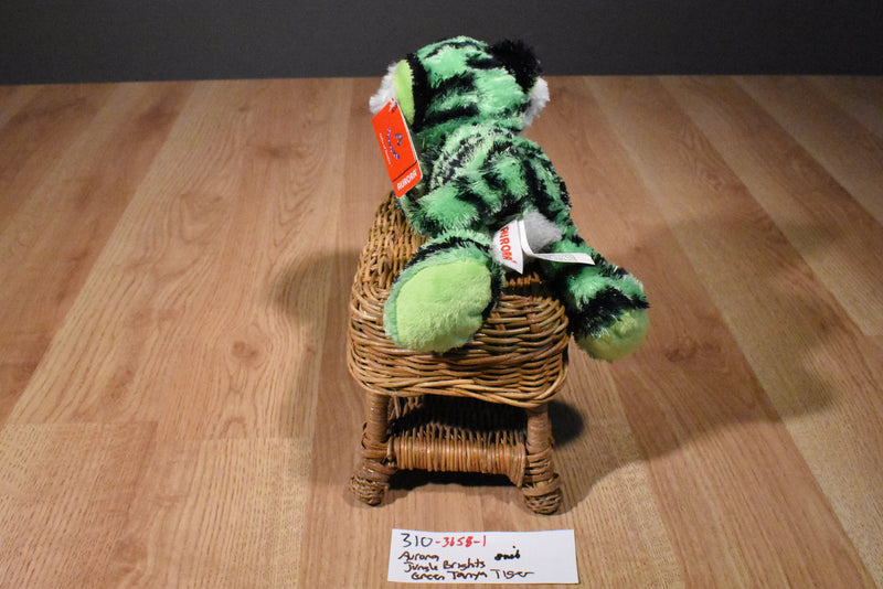 Aurora Tanya Green Tiger Beanbag Plush