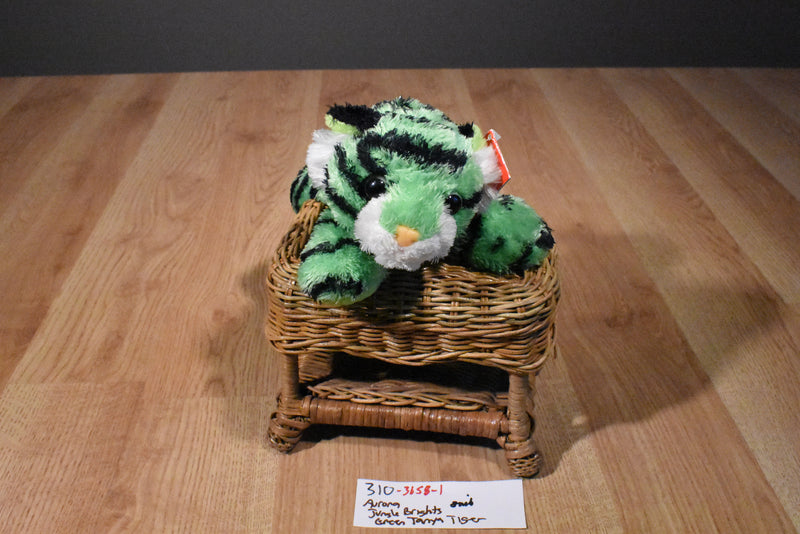Aurora Tanya Green Tiger Beanbag Plush