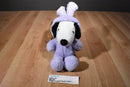 Hallmark Peanuts Snoopy in Purple Bunny Costume Beanbag Plush