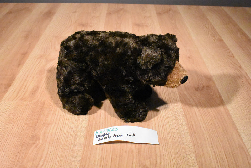 Douglas Cuddle Toy Brown Grizzly Bear Beanbag Plush