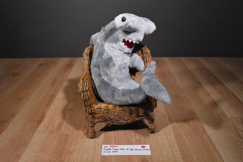 Fiesta Travel Tails Gray Hammerhead Shark Plush
