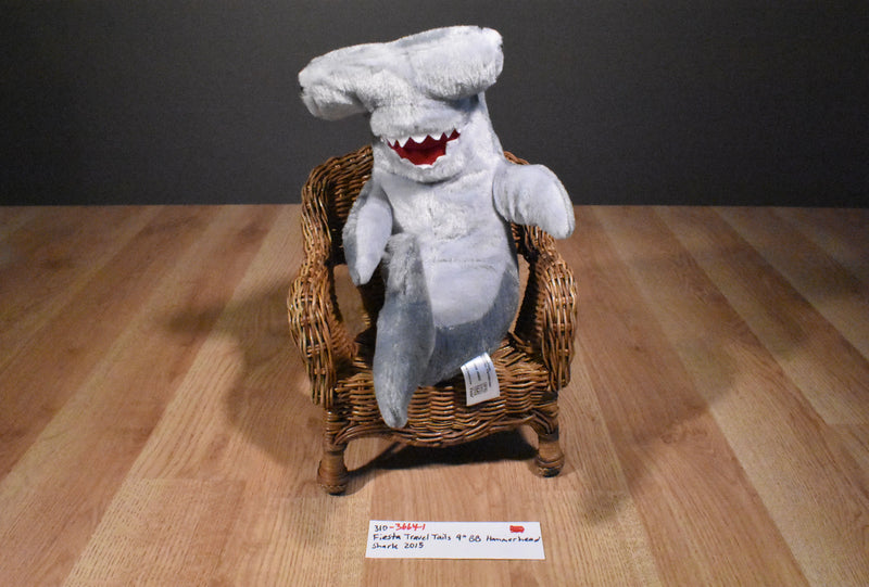 Fiesta Travel Tails Gray Hammerhead Shark Plush