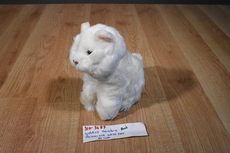 Ganz Webkinz Signature White Persian Cat WKSS2003 Plush (No Code)