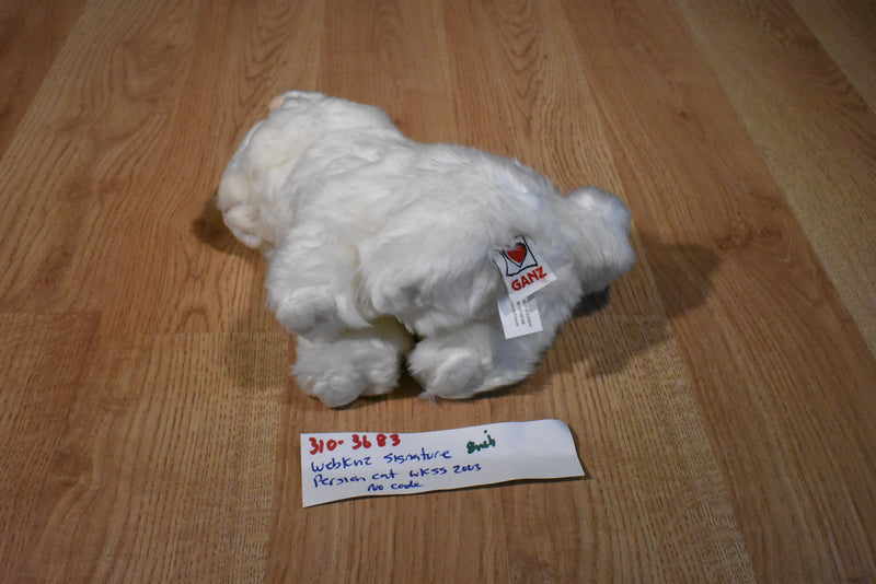 Ganz Webkinz Signature White Persian Cat WKSS2003 Plush (No Code)