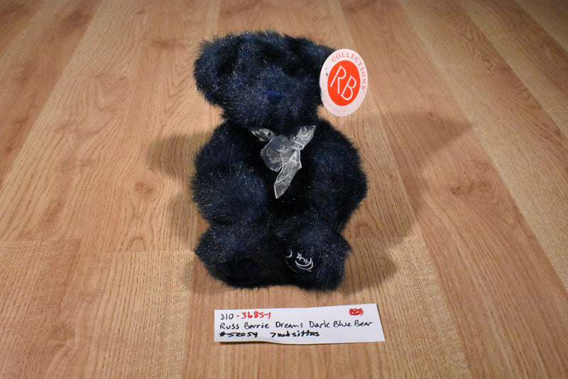 Russ Dreams Navy Blue Bear Beanbag Plush