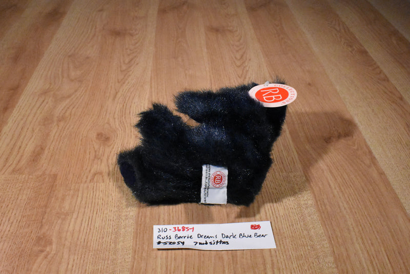 Russ Dreams Navy Blue Bear Beanbag Plush
