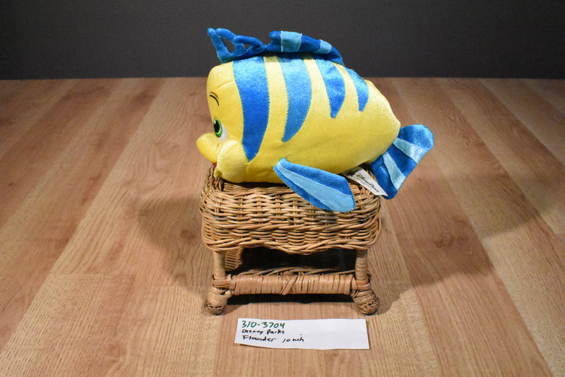Disney Parks Little Mermaid Flounder Yellow and Blue Fish Plush