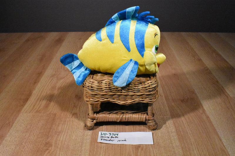 Disney Parks Little Mermaid Flounder Yellow and Blue Fish Plush