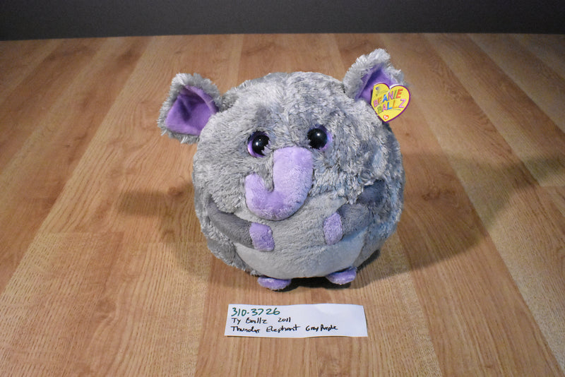 Ty Beanie Ballz Thunder the Elephant 2011 Beanbag Plush