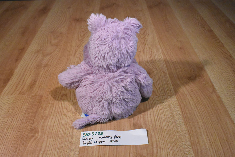 Welby Warming Buddies Purple Lavender Hippo Warming Plush