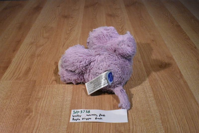 Welby Warming Buddies Purple Lavender Hippo Warming Plush