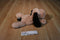 Cozy Hugs Tan and Brown Dog Warming Aromatherapy Plush