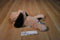 Cozy Hugs Tan and Brown Dog Warming Aromatherapy Plush