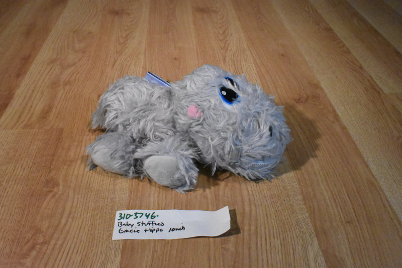 Zoomworks Baby Stuffies Gracie the Gray Hippo 2014 Beanbag Plush
