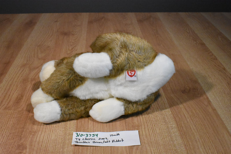 Ty Classic Thimbles Brown and White Bunny Rabbit 2002 Plush