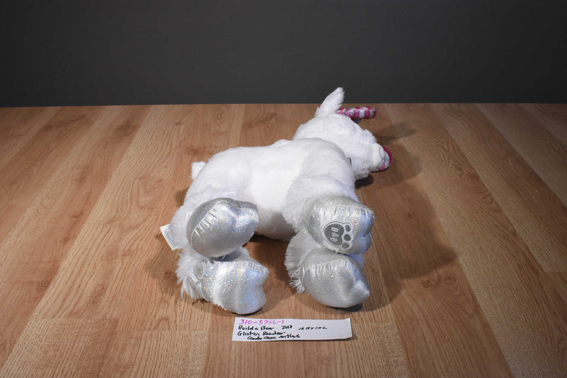 Build a Bear Glisten the Reindeer 2018 Plush With Candy Cane Antlers