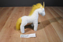 Douglas White Gold Unicorn Beanbag Plush