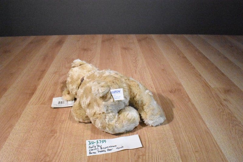 Kellytoy Classic Impressions Beige Teddy Bear Beanbag Plush
