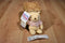 Disney Store Classic Pooh in Pink Sweater Beanbag Plush