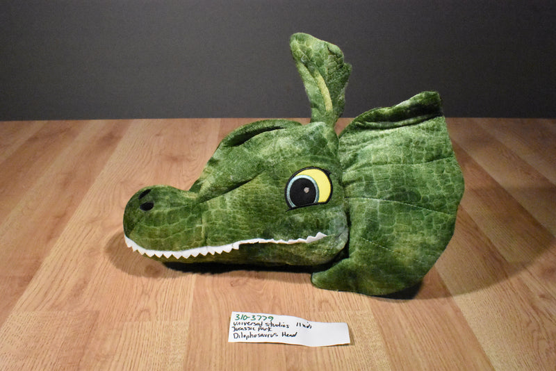 Universal Studios Jurassic Park Dilophosaurus Head Wall Mount Plush