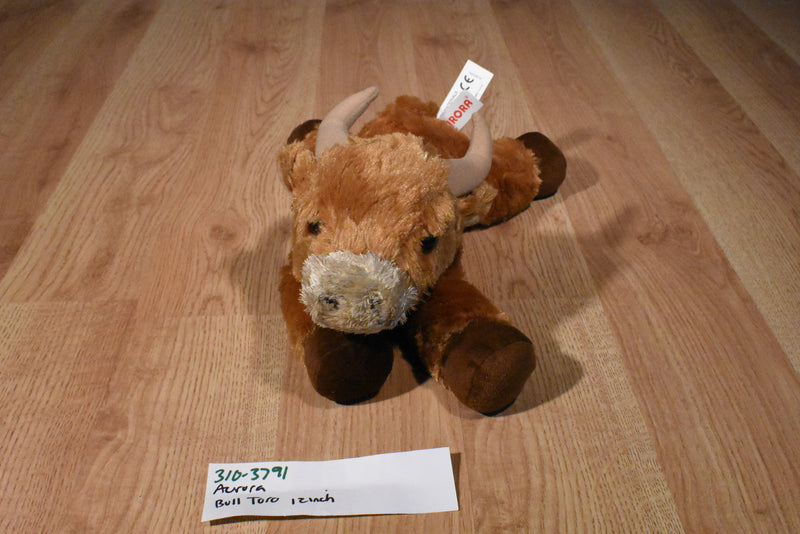 Aurora Flopsies Toro the Brown Bull Beanbag Plush