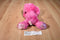Aurora Dreamy Eyes Pink Elephant Beanbag Plush