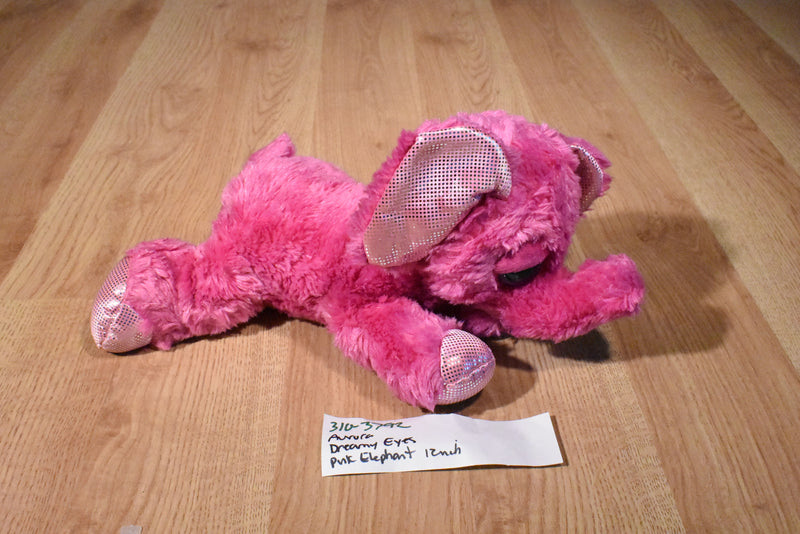 Aurora Dreamy Eyes Pink Elephant Beanbag Plush