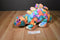 Gitzy Neon Rainbow Stegosaurus Dinosaur Plush