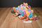 Gitzy Neon Rainbow Stegosaurus Dinosaur Plush