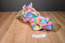Gitzy Neon Rainbow Stegosaurus Dinosaur Plush