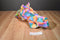 Gitzy Neon Rainbow Stegosaurus Dinosaur Plush