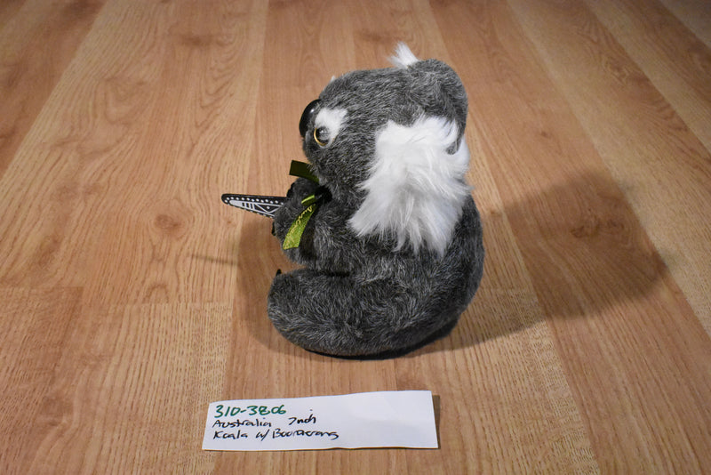 Australian Design Koala Plush with a Plastic Boomerang