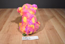 Wild Republic Pink Purple Yellow Patch Bear 2015 Beanbag Plush