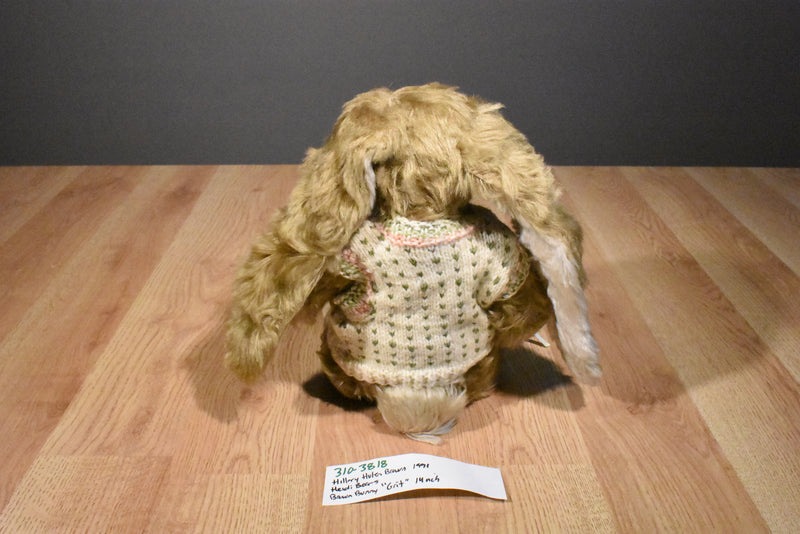 Heidibears Hillary Hulen Jointed Brown Mohair Bunny Grit 1991 Plush