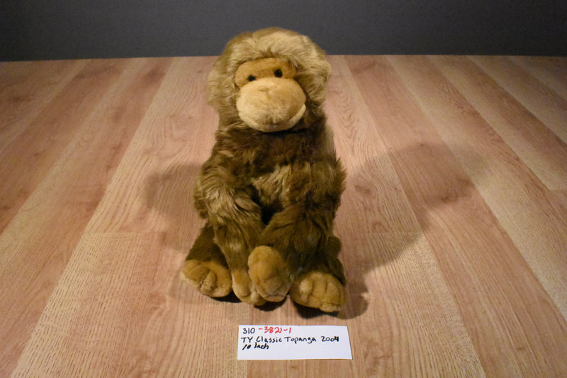 Ty Classic Topanga Brown Monkey Chimp Ape 2004 Beanbag Plush