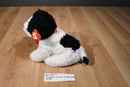 Ty Classic Brinksie White and Black Spaniel Dog 2005 Beanbag Plush