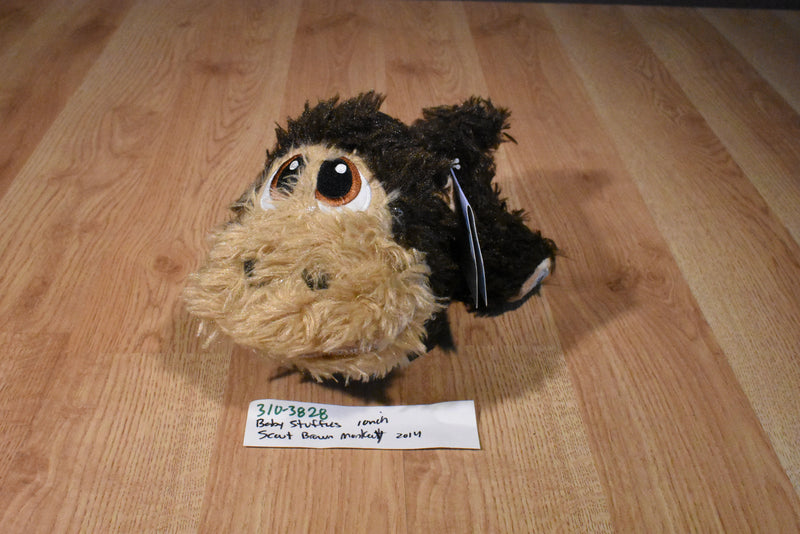 Zoomworks Baby Stuffies Scout Brown Monkey 2014 Beanbag Plush