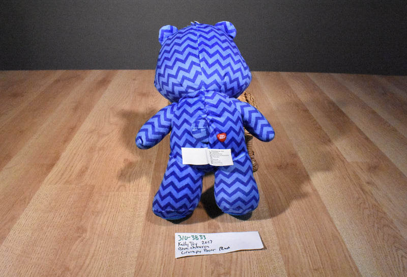 Kellytoy Care Bears Grumpy Blue Chevron 2017 Plush