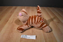 Tonka Pound Purries Brown Tabby Cat 1985 Plush with Blue Eyes