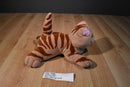 Tonka Pound Purries Brown Tabby Cat 1985 Plush with Blue Eyes