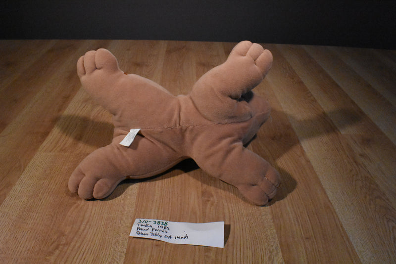 Tonka Pound Purries Brown Tabby Cat 1985 Plush with Blue Eyes