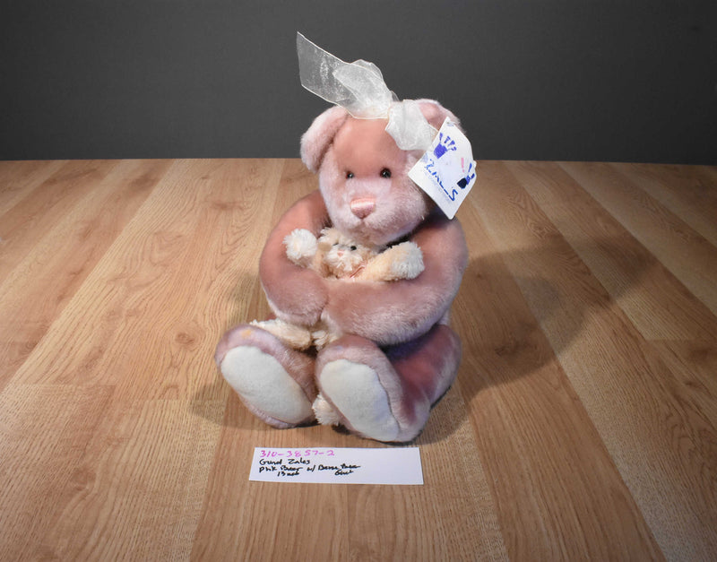 Gund Zales Mother's Day Pink Bear and Baby Bear Beanbag Plush