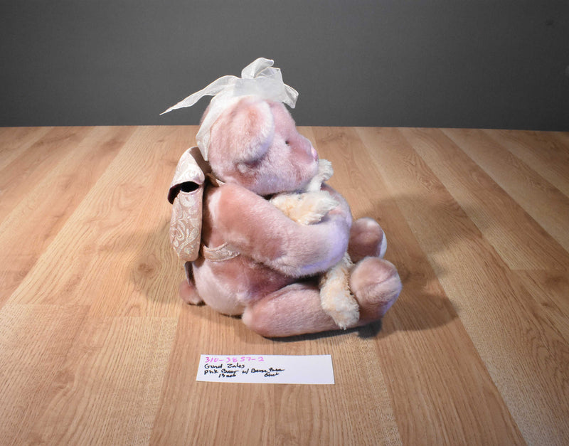 Gund Zales Mother's Day Pink Bear and Baby Bear Beanbag Plush