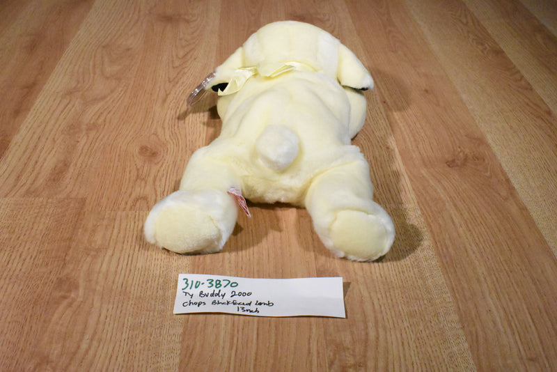 Ty Beanie Buddy Chops Black Faced White Lamb 2000 Beanbag Plush