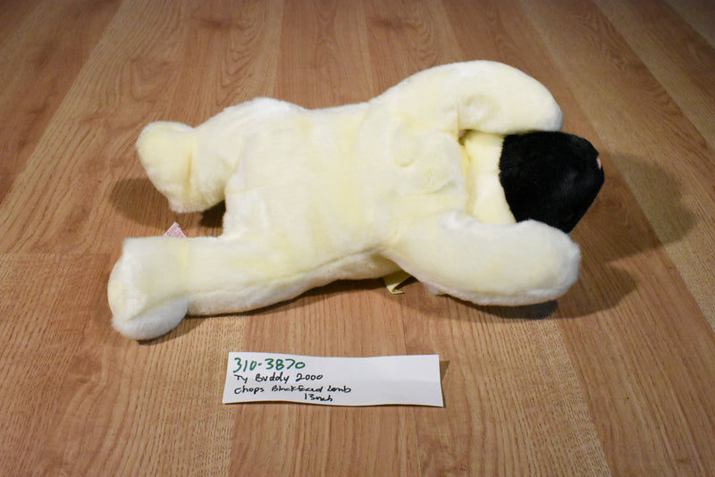 Ty Beanie Buddy Chops Black Faced White Lamb 2000 Beanbag Plush