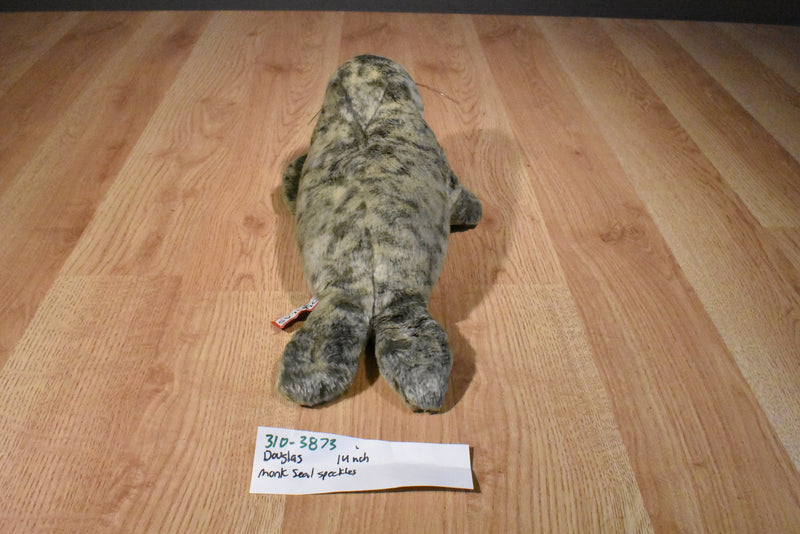 Douglas Speckles Gray Monk Seal Beanbag Plush