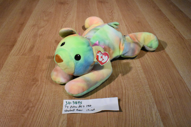 Ty Pillow Pals Sherbet Vivid Rainbow Bear 1998 Plush