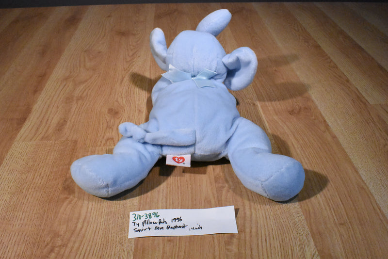 Ty Pillow Pals Squirt Blue Elephant 1996 Plush